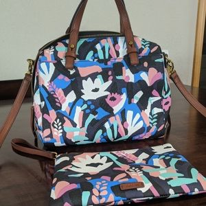 Floral Fossil Purse and Wallet Pouch